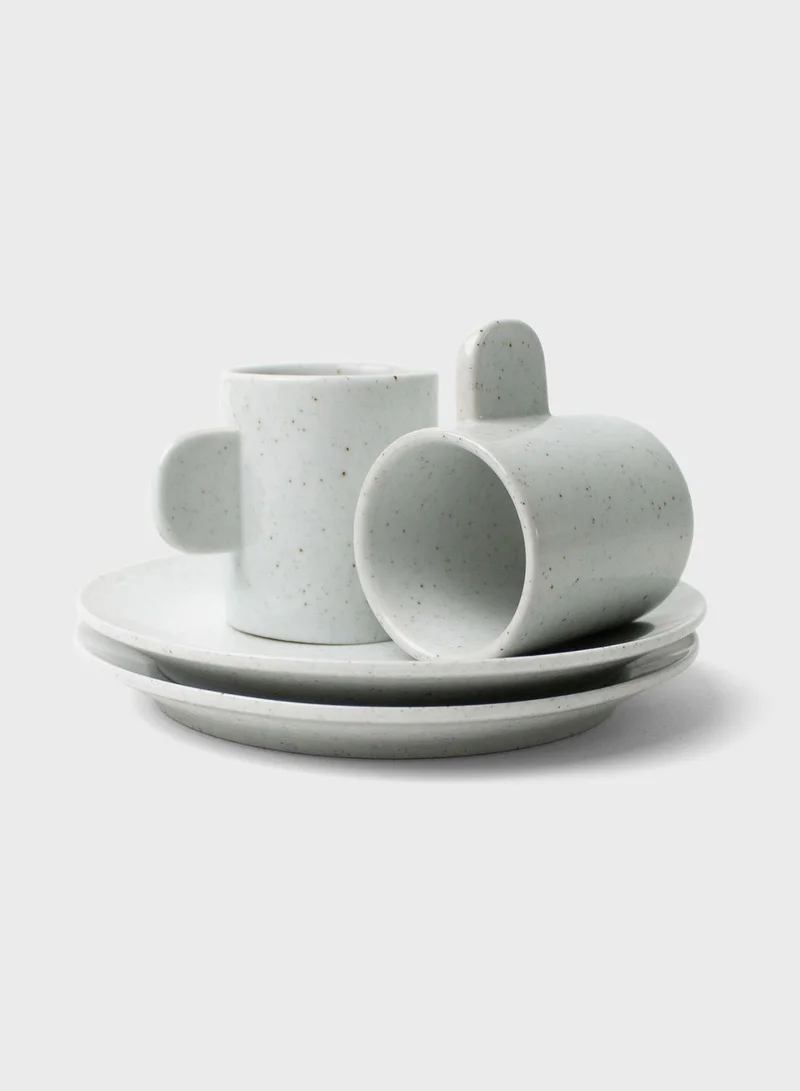 Prickly Pear Set Of Two Kalina Espresso Cup And Saucer