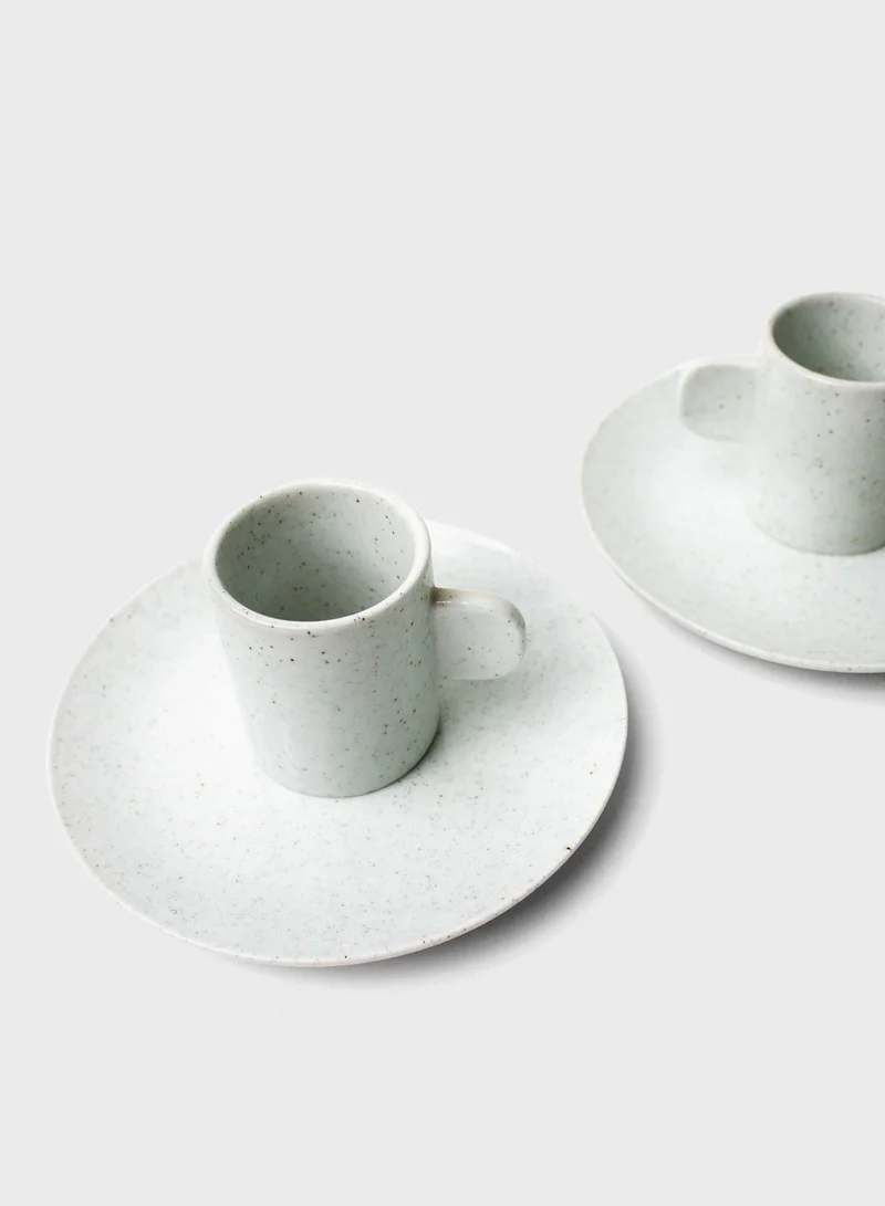 Prickly Pear Set Of Two Kalina Espresso Cup And Saucer