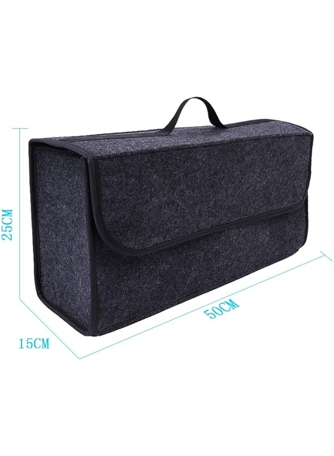 erorex Car Soft Storage Box Trunk Bag Travel Storage Organizer Holder Car Accessories Deep Grey - Image 4