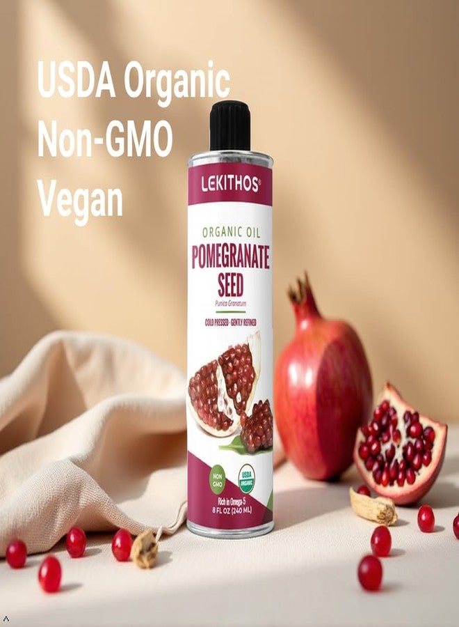 Lekithos Organic Pomegranate Seed Oil, 100% Certified Organic, Cold Pressed, Rich in Omega 5, 8oz, Single Ingredient Nutrition, Non-GMO - Image 2
