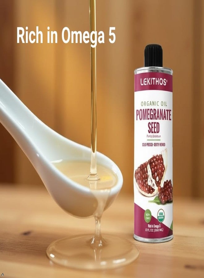 Lekithos Organic Pomegranate Seed Oil, 100% Certified Organic, Cold Pressed, Rich in Omega 5, 8oz, Single Ingredient Nutrition, Non-GMO - Image 5