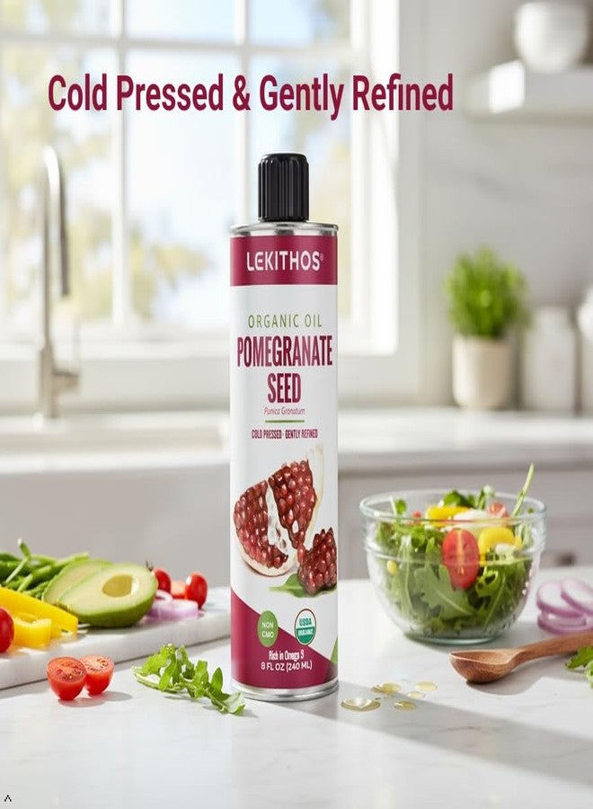 Lekithos Organic Pomegranate Seed Oil, 100% Certified Organic, Cold Pressed, Rich in Omega 5, 8oz, Single Ingredient Nutrition, Non-GMO - Image 3