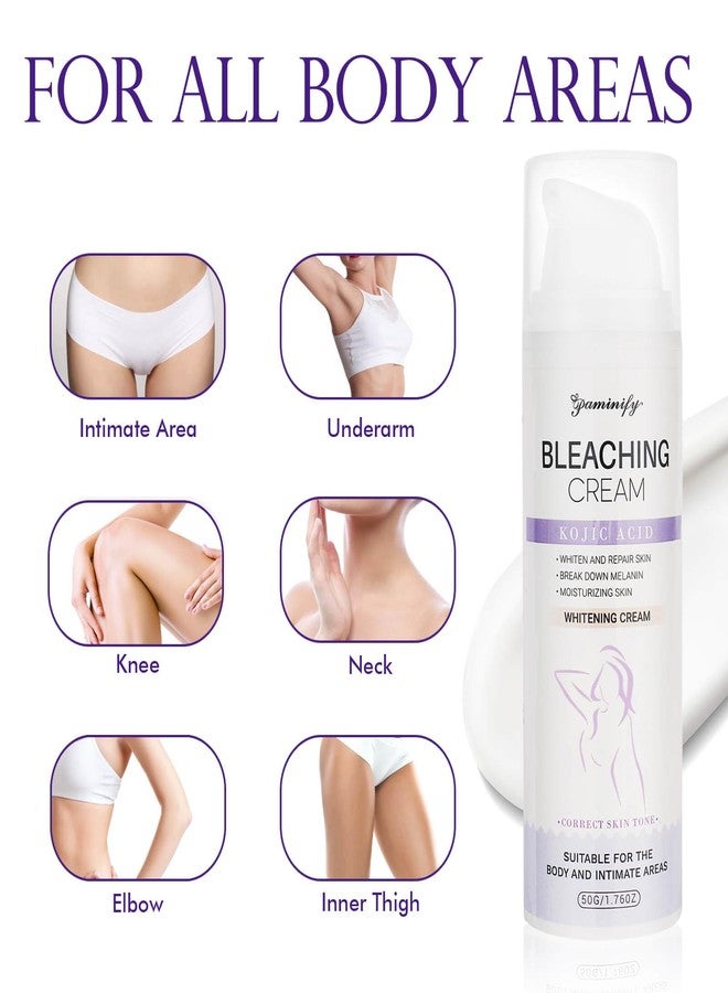paminify كريم تبييض المناطق الحساسة للنساء باميني في ، كريم تفتيح البشرة لتبييض الجسم للأجزاء الخاصة ، مزيل البقع الداكنة حمض كوجيك لتفتيح الرقبة ، الإبط ، تحت الإبط ، الكوع ، الفخذ الداخلي والركبتين - Image 4