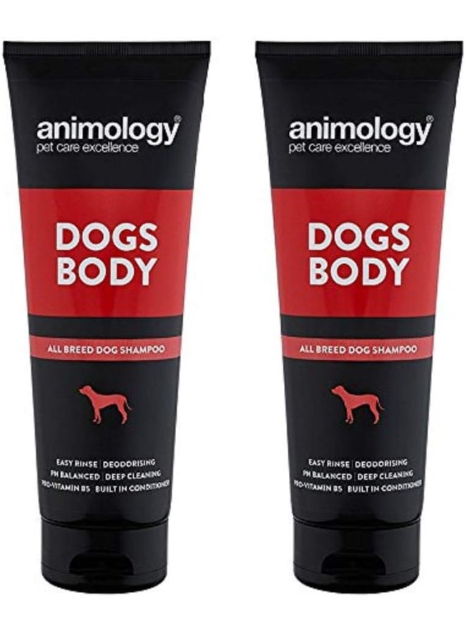 Animology Dogs Body Dog Shampoo, Twin Pack, 250ml