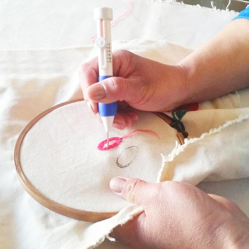 Hodaqe Embroidery Punch Pen Set With 3 Sizes - Needle Kit for Felting, Crochet, Knitting - Beginner Tool - Image 2