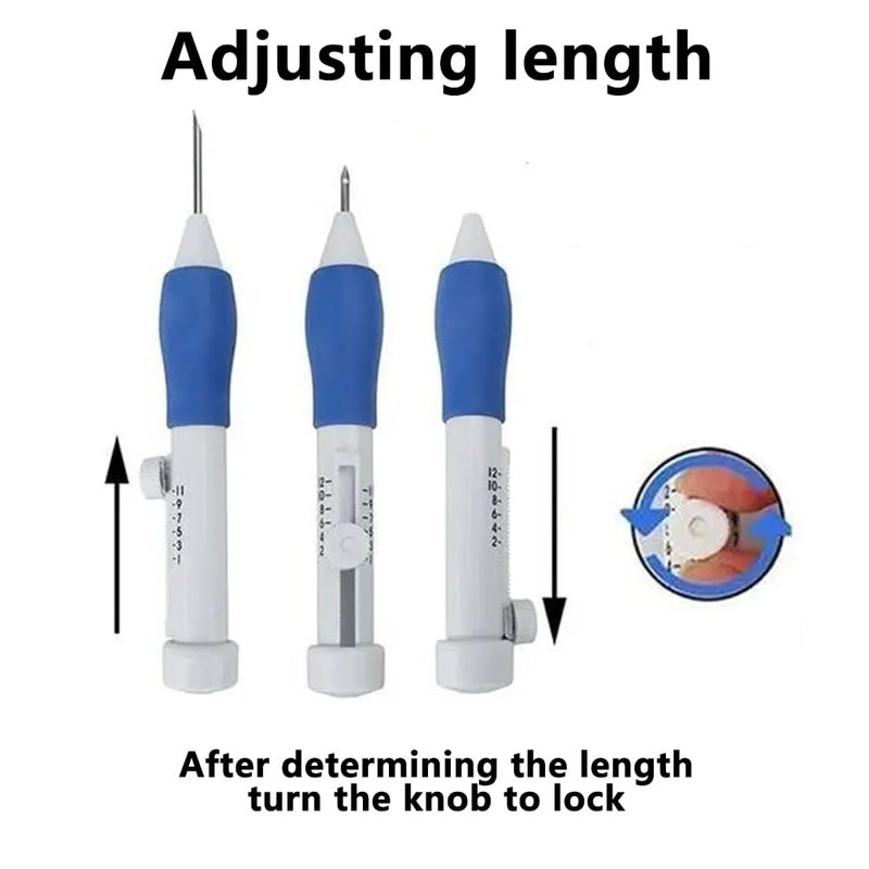Hodaqe Embroidery Punch Pen Set With 3 Sizes - Needle Kit for Felting, Crochet, Knitting - Beginner Tool - Image 5