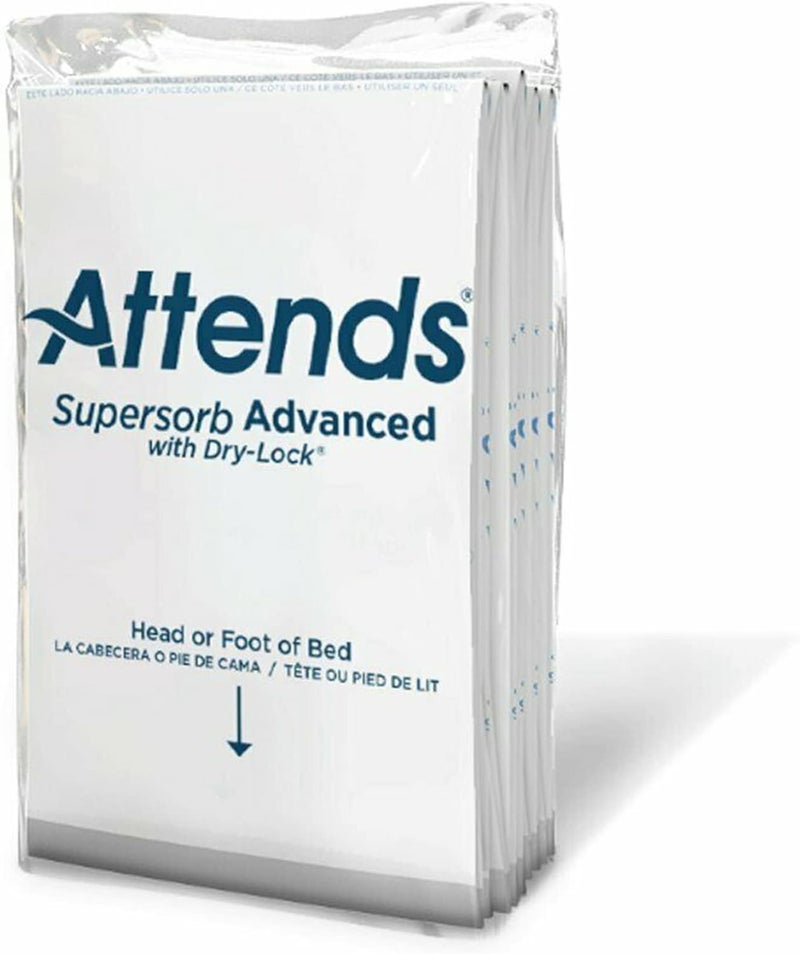 Attends Supersorb Advanced Premium Disposable Underpads for Severe Incontinence 30x36 Absorbent Pad Heavy Absorbency 60ct Case - Image 2