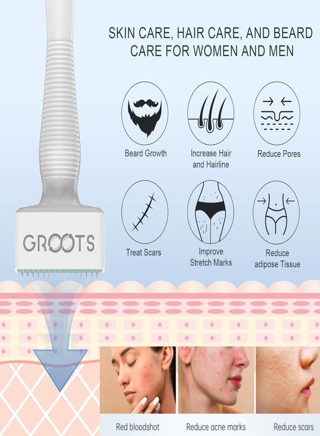 Groots Derma Hair Roller 540 Titanium Alloy Microneedling for Hair Regrowth | Beard Regrowth | Reduces Acne Scars | Rejuvenates Skin | Stimulates Hair Follicles for Men and Women (Stamp 0.5 to 3.0 MM) - Image 2