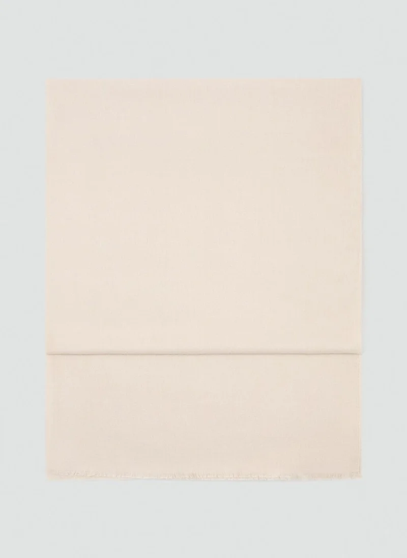 MANGO Frayed edge scarf