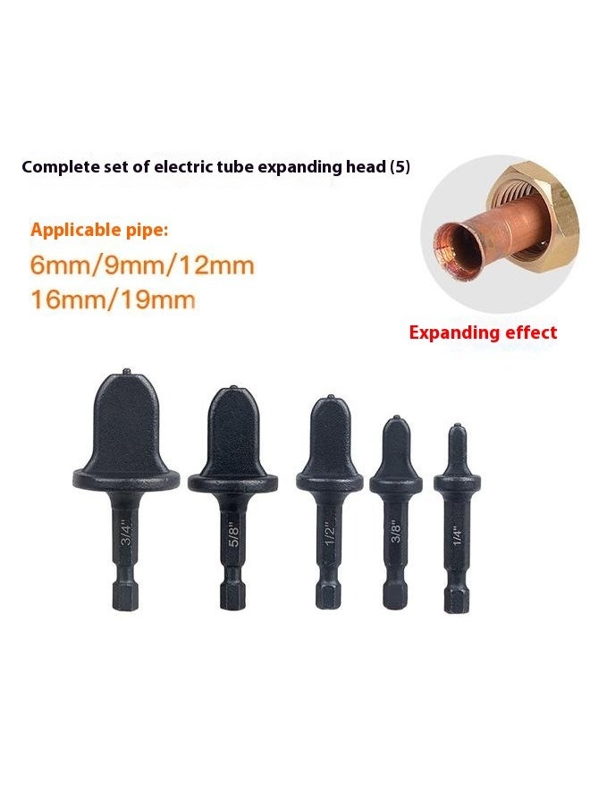Generic - Copper Tube Flaring Tool 5PC Drill Bit Set, Copper Pipe Expander Bit for Air Conditioner Repairing, Include 3/4 5/8 1/2 3/8 and 1/4 - Image 1