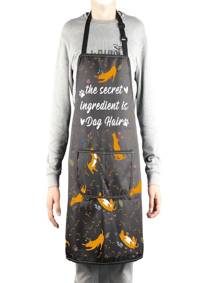 MBMSO Secret Ingredient: Dog Hair & Grooming Kitchen Apron for Dog Lovers (Black) - Image 4
