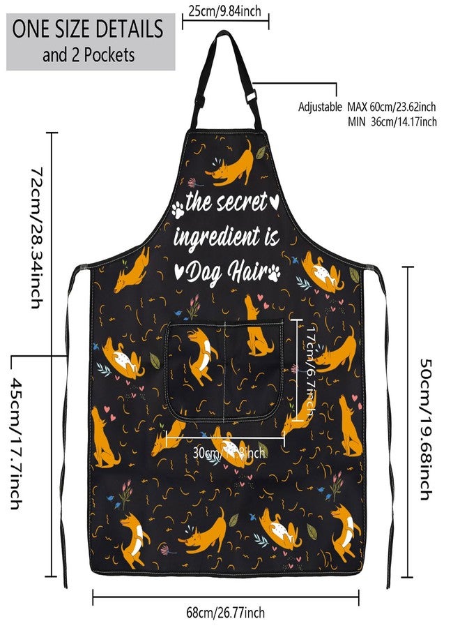 MBMSO Secret Ingredient: Dog Hair & Grooming Kitchen Apron for Dog Lovers (Black) - Image 2