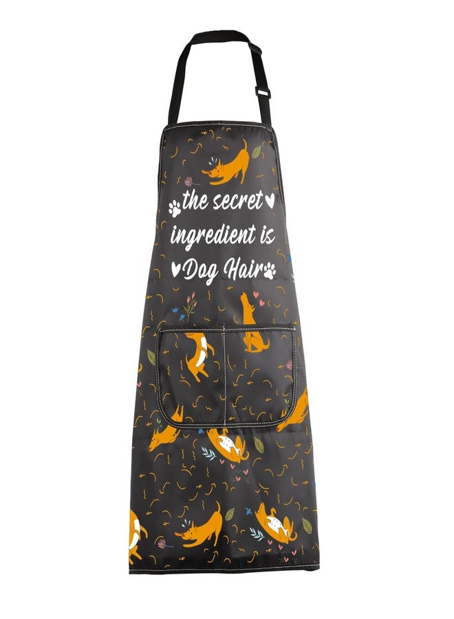MBMSO Secret Ingredient: Dog Hair & Grooming Kitchen Apron for Dog Lovers (Black) - Image 1