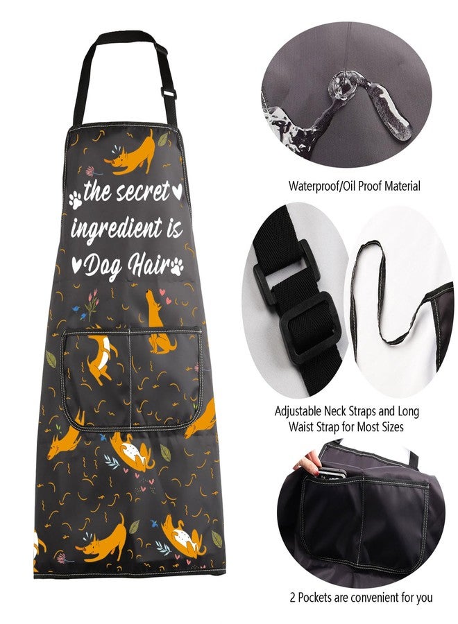 MBMSO Secret Ingredient: Dog Hair & Grooming Kitchen Apron for Dog Lovers (Black) - Image 5