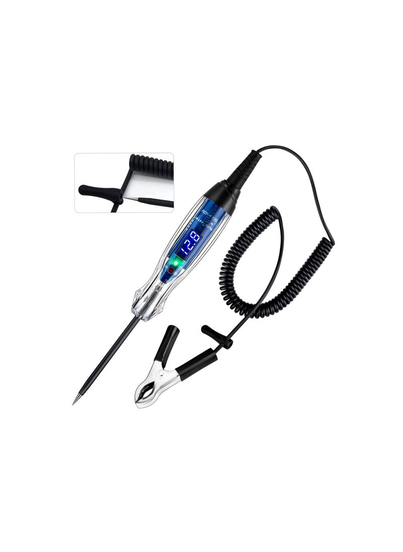 SYOSI Automotive Test Light, 3-60V DC Digital LED Circuit Tester, Heavy Duty Light Tester with Voltmeter, Auto Electrical Tester, Auto Bidirectional Voltage Tester Electric Test Pen, Circuits Tester  - Image 1