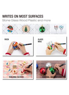 ZEYAR White And Black Acrylic Paint Pen Water Based Set Of 7 Extra Fine Point Great For Rock Painting Ceramic Glass Wood And Smooth Surfaces Opaque Ink (White And Black)  - Image 5