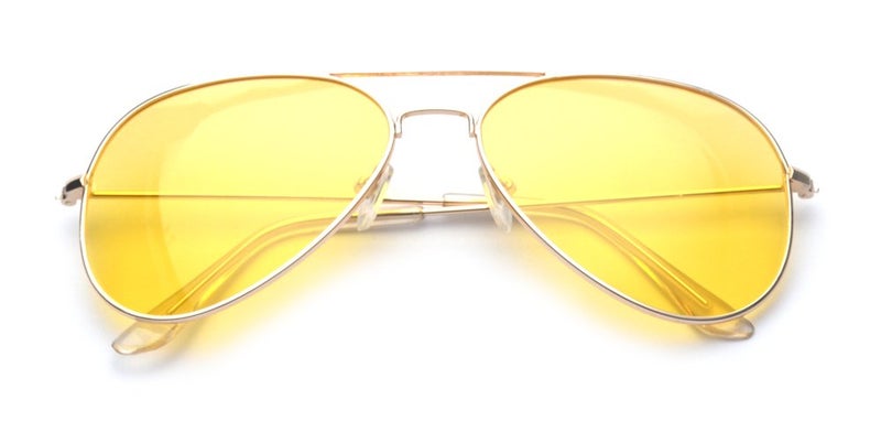 Outray Night Vision Polarized Aviator Sunglasses for Driving (Gold Frame/Yellow Lens, Yellow) - Image 3