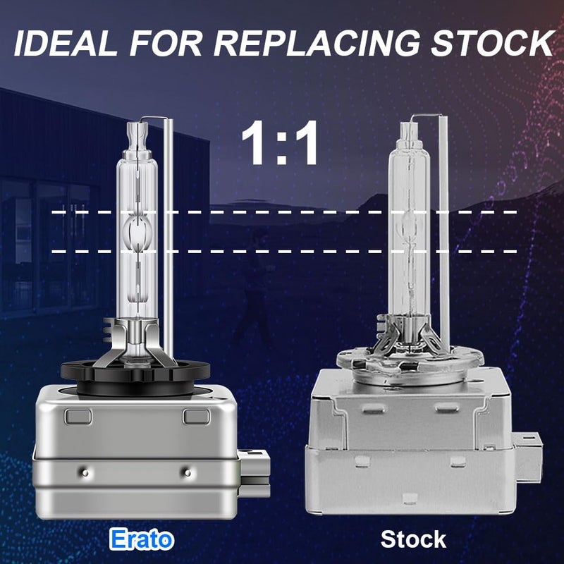 Erato D1S Fit for 2007 2008 2009 2010 2011 2012 2013 2014 Escalade ESV EXT Xenon Headlight Bulbs,6000K 35W Diamond White High Low Beam Headlamps 12V Car Replacement Bulbs- Pack of 2 - Image 3