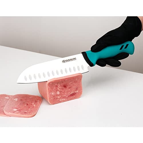 YOUSUNLONG Santoku Knife - 7 Inch - Premium High-carbon Molybdenum Steel Blade - Butcher Meat Processing Chopping Knife - Ergonomic & Non-slip Handle - Image 5