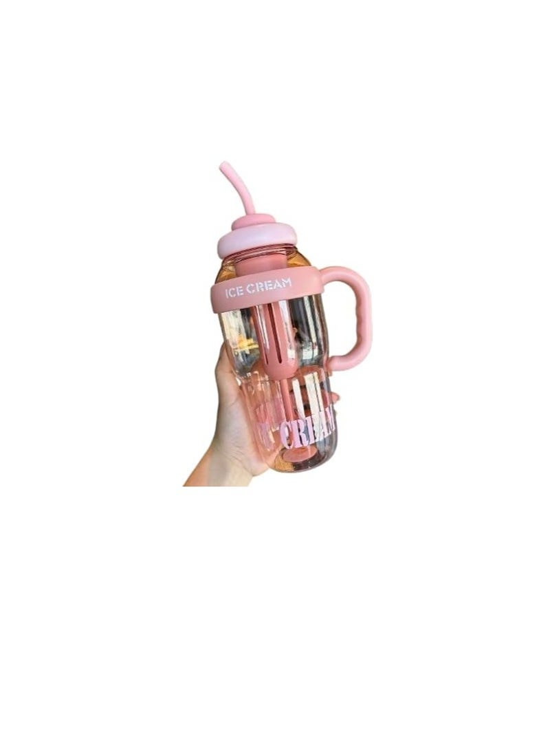 Generic - Water Bottle with Strong Handle - Practical and Comfortable Design OM (Pink) - Image 1