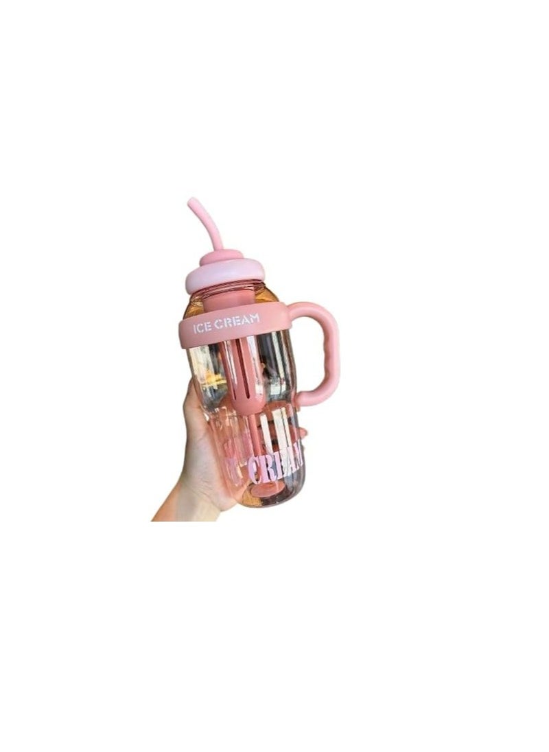 Generic - Water Bottle with Strong Handle - Practical and Comfortable Design OM (Pink) - Image 1