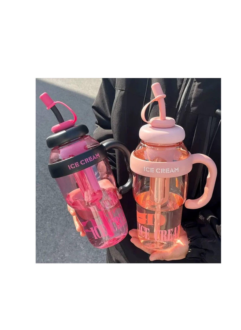 Generic - Water Bottle with Strong Handle - Practical and Comfortable Design OM (Pink) - Image 1