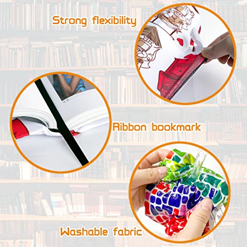 ARTLYMERS 6 Pack Stretchable Book Covers, Jumbo Book Sleeves for Textbook Hardcover Books up to 9 x 11 Inches, Reusable, Washable and Protective Textbook Covers for School Kids Boys Girls - Image 5