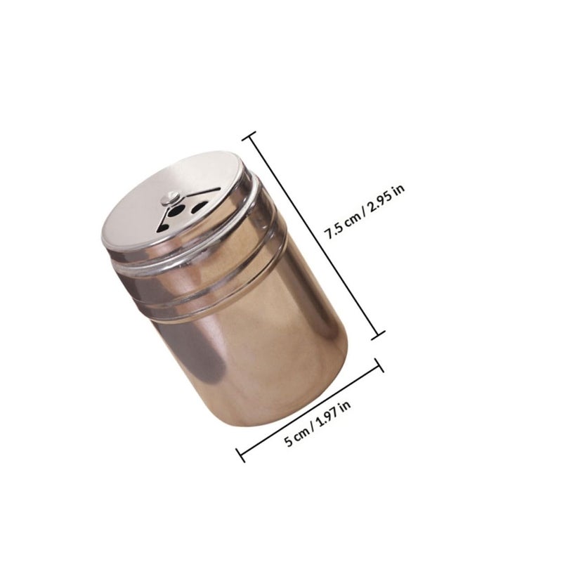 Stainless Steel Spice Jars Set 5 Piece with Airtight Lids for Kitchen Seasoning Storage - Image 3