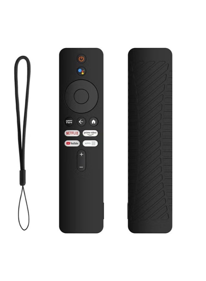 CGSYJ Silicone Protective Case for Xiaomi Mi TV Box S (2nd Gen)Remote Control Anti Slip Silicone Protective Skin Cover (Black)  - Image 1