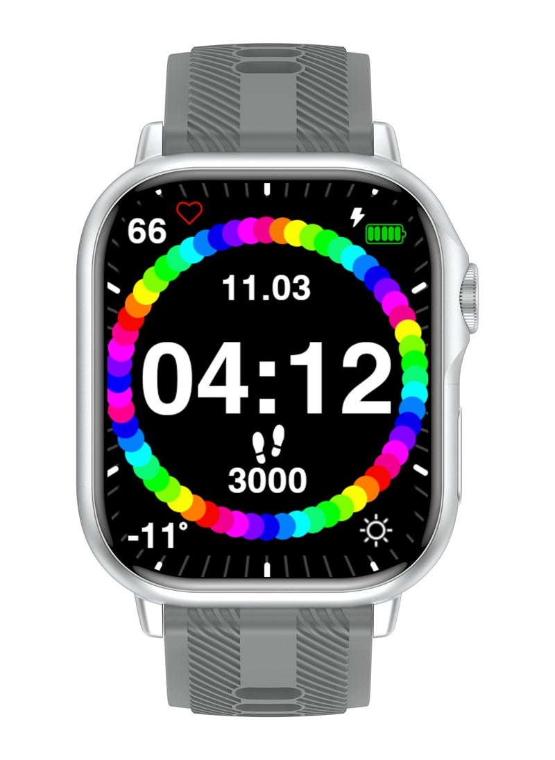 HW B05 smartwatch, AMOLED always displays Bluetooth call waterproof fitness watch, compatible with Android and iOS Grey  - Image 2