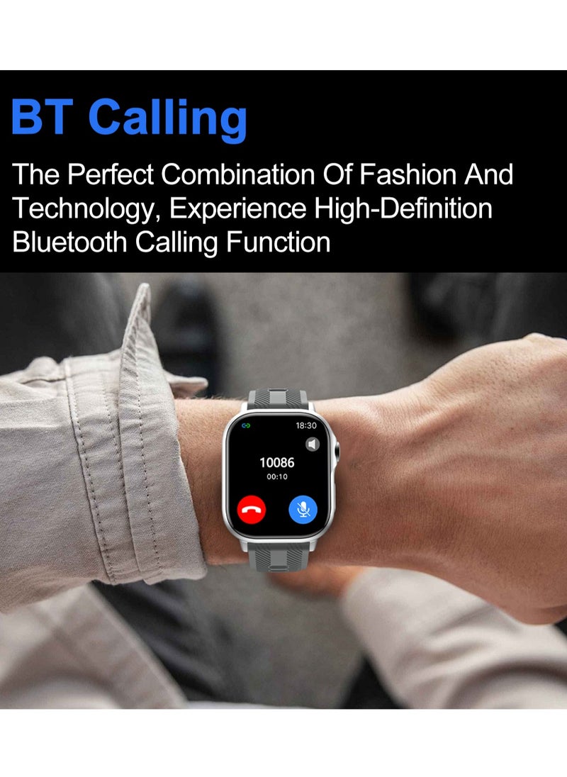 B05 smartwatch, AMOLED always displays Bluetooth call waterproof fitness watch, compatible with Android and iOS Grey