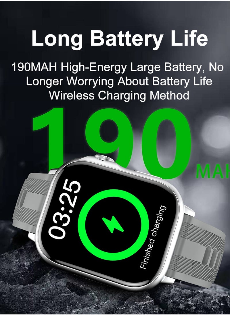 B05 smartwatch, AMOLED always displays Bluetooth call waterproof fitness watch, compatible with Android and iOS Grey