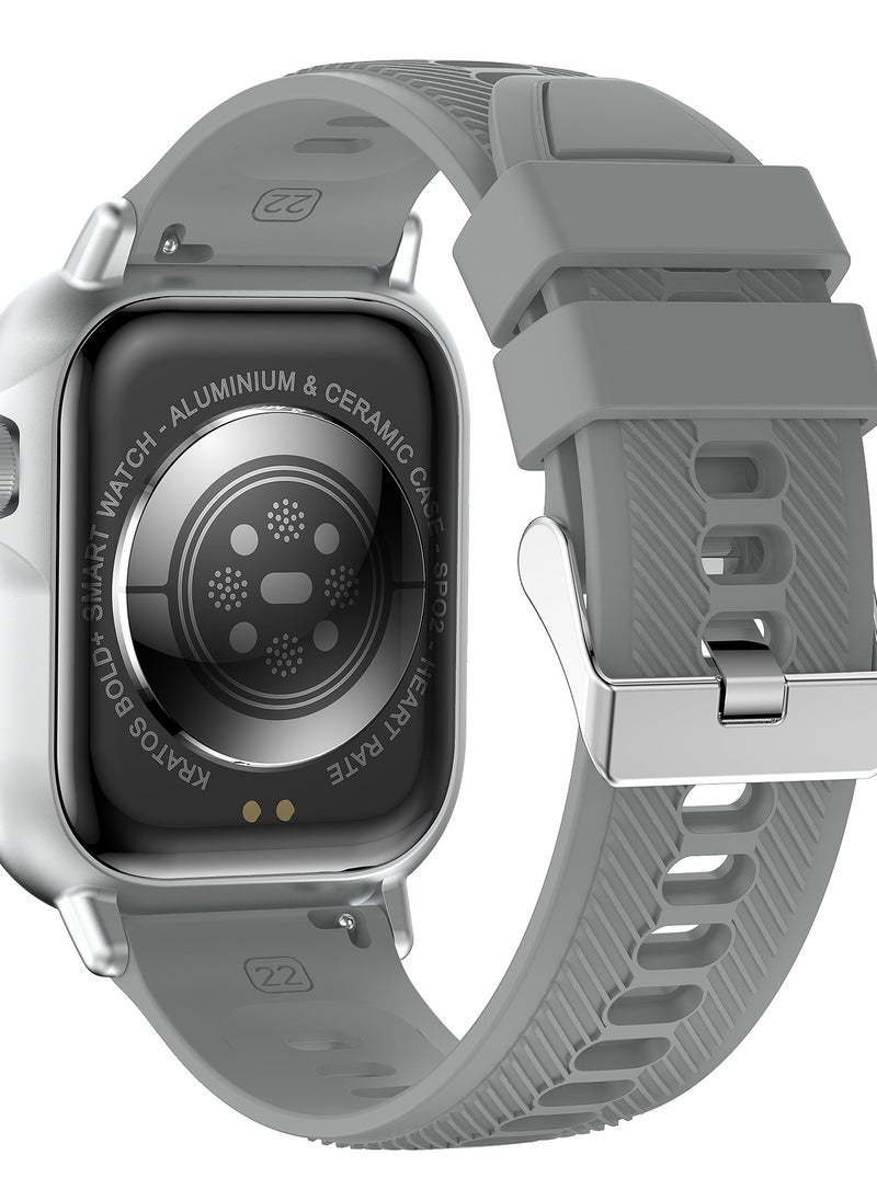 HW B05 smartwatch, AMOLED always displays Bluetooth call waterproof fitness watch, compatible with Android and iOS Grey  - Image 3