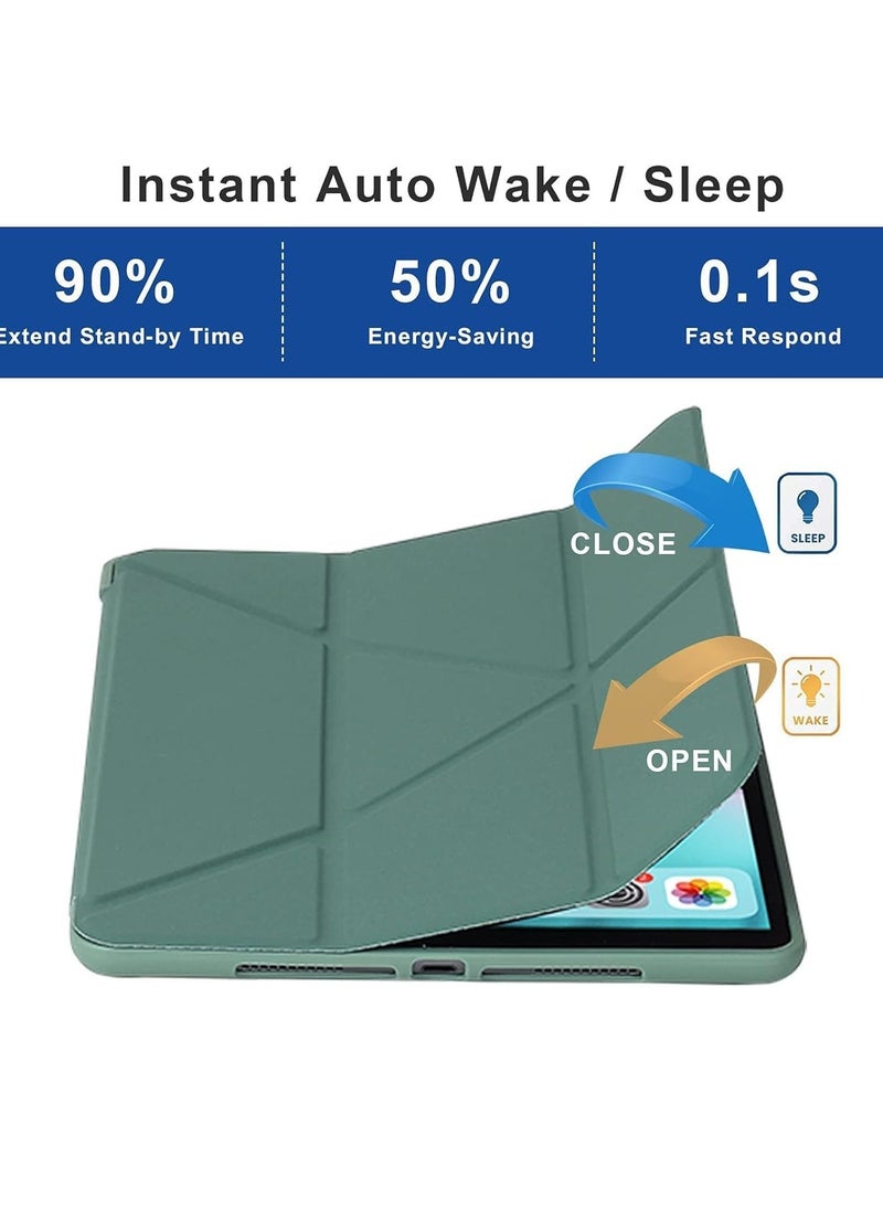 JAJEEK iPad 10.2 inch Case – Compatible with iPad 9th Generation 2021, iPad 8th Generation 2020 & iPad 7th Generation 2019 – 5-in-1 Viewing Angles, Auto Wake/Sleep, Soft Back Cover, Night Green – Stylish, Durable Protection for Your iPad - Image 4