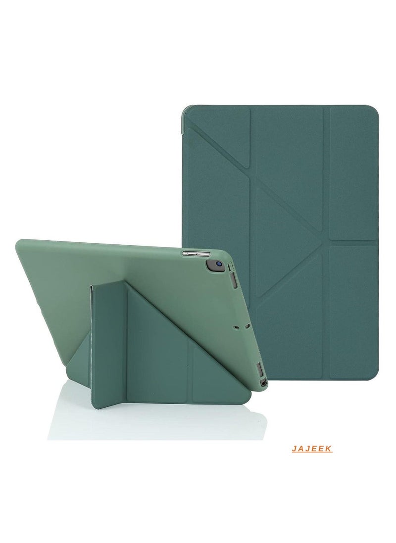 JAJEEK iPad 10.2 inch Case – Compatible with iPad 9th Generation 2021, iPad 8th Generation 2020 & iPad 7th Generation 2019 – 5-in-1 Viewing Angles, Auto Wake/Sleep, Soft Back Cover, Night Green – Stylish, Durable Protection for Your iPad - Image 1