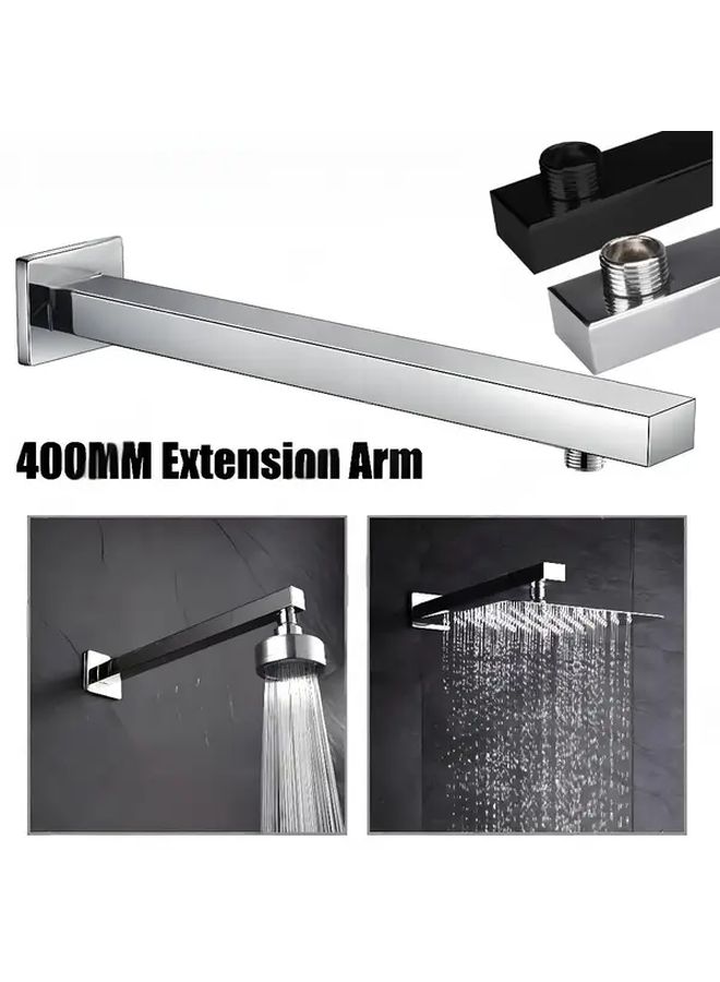 Black Stainless Steel Wall Mounted Shower Arm Concealed Extension for Rain Shower Head - Image 1