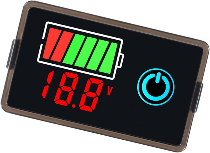 Red Digital Voltages Battery Meter LCD Display Voltmeter Tester Instrument 8 100V Vehicle Boats Marine Home Appliances - Image 1