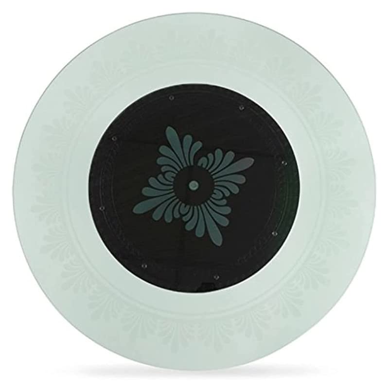appeasy Revolving Toughened Glass Table Top Lazy Susan for Dining Table Organizer Flora 24 inch - Image 4