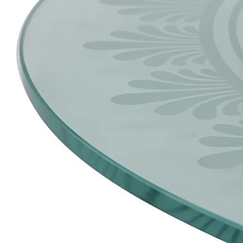 appeasy Revolving Toughened Glass Table Top Lazy Susan for Dining Table Organizer Flora 24 inch - Image 5