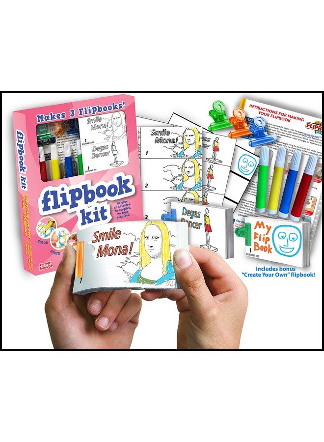 Fliptomania Make Your Own Flipbook: Fine Art - Mona Lisa & Degas Dancer - Paper Stop Motion Animation Kit for Kids 6-12 & Creative Artists - Image 3