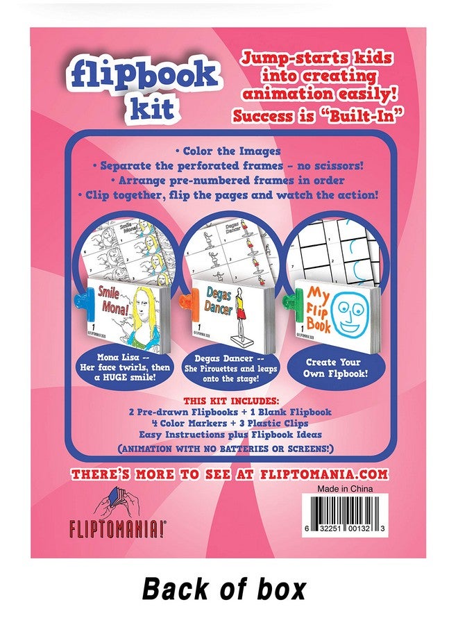 Fliptomania Make Your Own Flipbook: Fine Art - Mona Lisa & Degas Dancer - Paper Stop Motion Animation Kit for Kids 6-12 & Creative Artists - Image 2