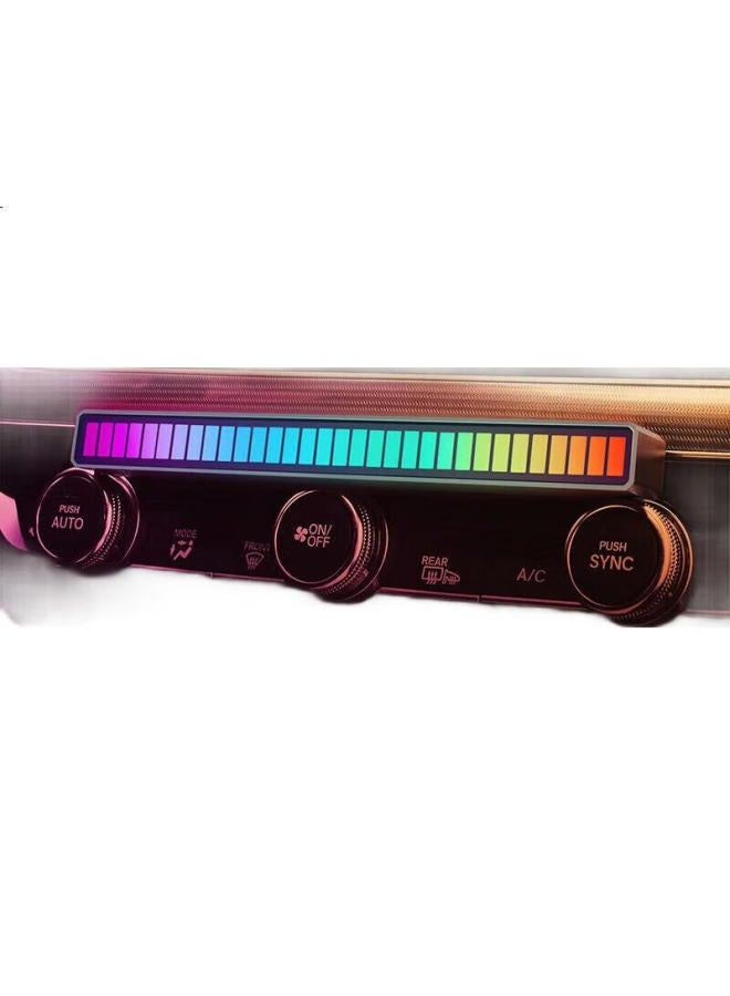 DiGallen Car Decoration Ambient Light, Rgb Sound-Picking, Voice-Controlled Music Rhythm Light, Computer Desktop Ornament, White - Image 3