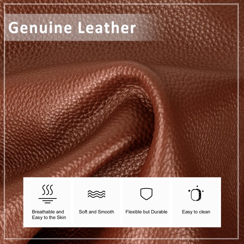 befen Genuine Leather Tote Bag for Women for Work, Brown Large Tote Purse, Women's Large Soft Leather Handbags and Shoulder Bags Satchel Handbags with Top Handles for Work Travel - Image 4