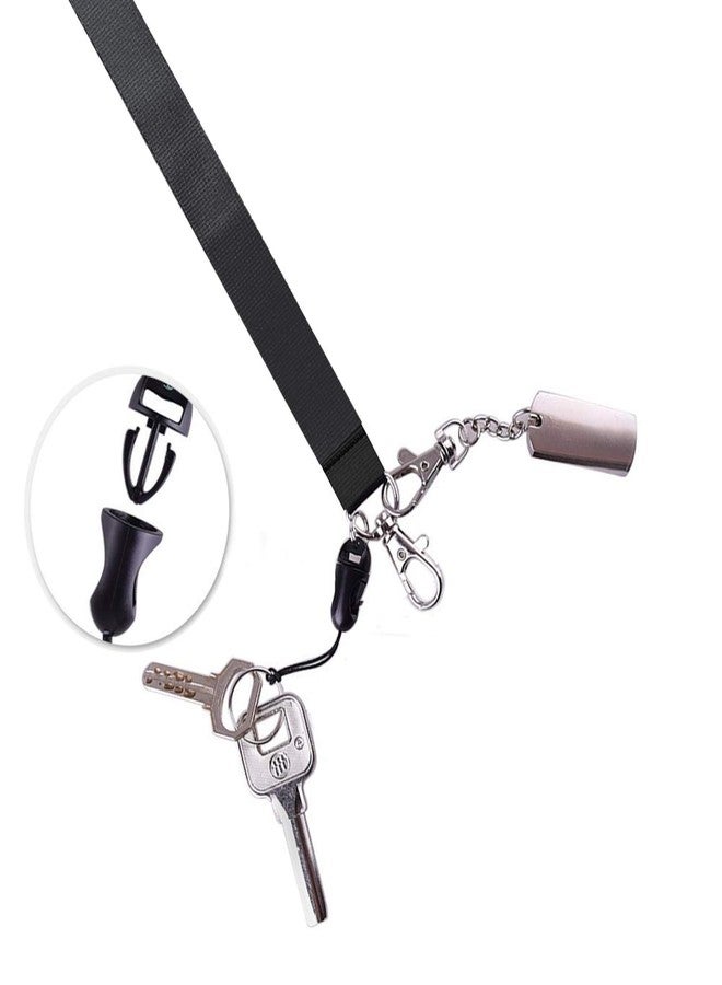 Foshine Lanyards Safety Breakaway Black for ID Badges Holder Keys Women Men Cruise Neck Office Card Holder Waterproof 5 Pack - Image 4