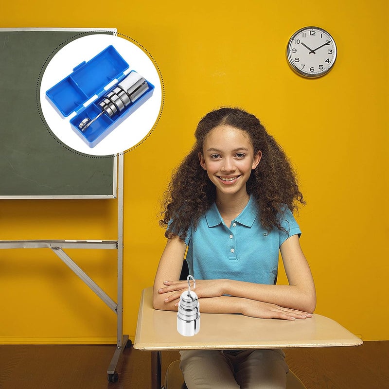 كلاراكو مجموعة واحدة من معدات التجارب الميكانيكية من كلارك، كتل مشقوقة، كتل مشقوقة وحامل، كتلة مشقوقة مع حامل، أداة تدريس الفيزياء، جهاز مختبر مع خطاف معدني - Image 5