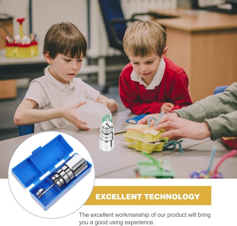 كلاراكو مجموعة واحدة من معدات التجارب الميكانيكية من كلارك، كتل مشقوقة، كتل مشقوقة وحامل، كتلة مشقوقة مع حامل، أداة تدريس الفيزياء، جهاز مختبر مع خطاف معدني - Image 2