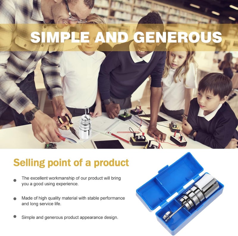 كلاراكو مجموعة واحدة من معدات التجارب الميكانيكية من كلارك، كتل مشقوقة، كتل مشقوقة وحامل، كتلة مشقوقة مع حامل، أداة تدريس الفيزياء، جهاز مختبر مع خطاف معدني - Image 4