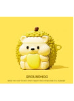 Generic Apple AirPods1/2/3/4 Generation Silicone Protective Case AirPodsPro2 Generation 4/5 Generation Cartoon Protective Case-Color:Durian Bear-Applicable Model:airpods 1/2 Generation  - Image 1