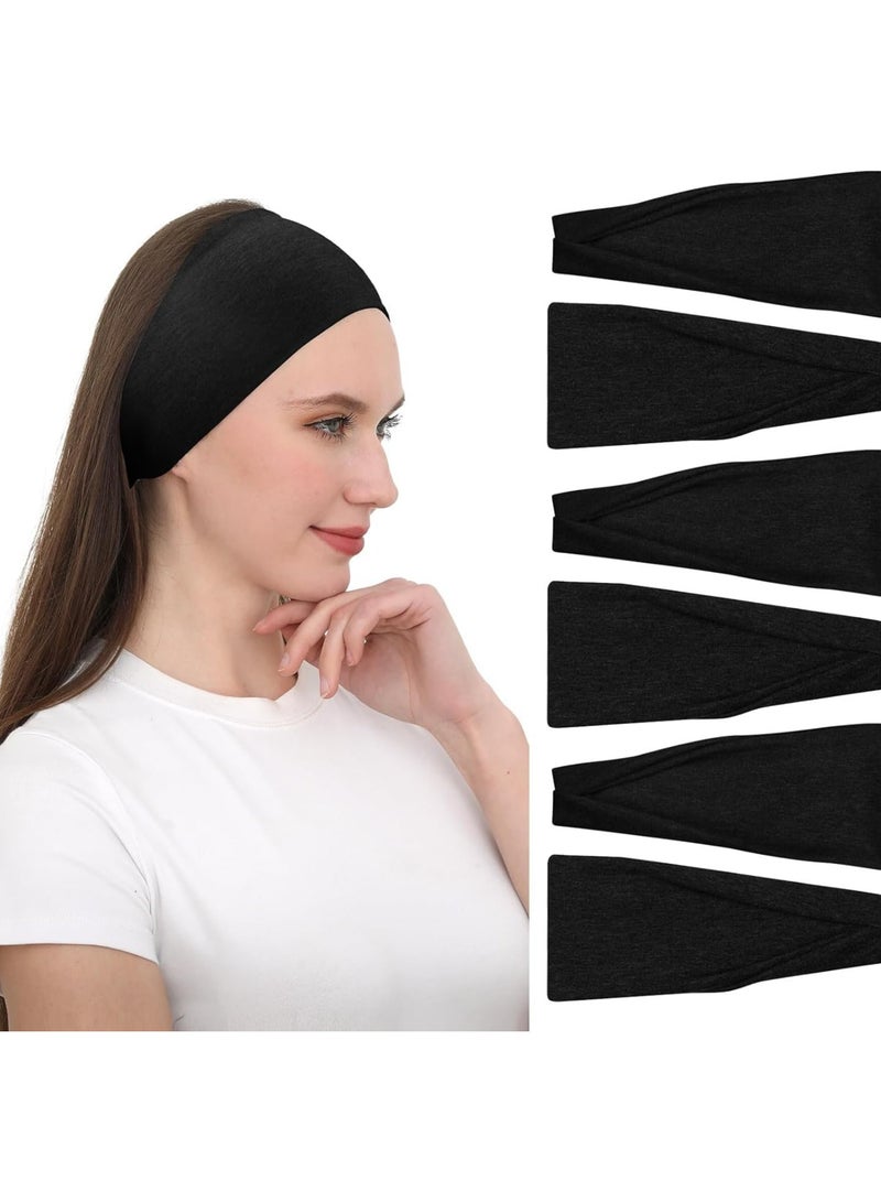 أوزيغالور عصابة رأس رياضية ناعمة للرجال والنساء، غير قابلة للانزلاق لليوغا والجري (أسود) - Image 1