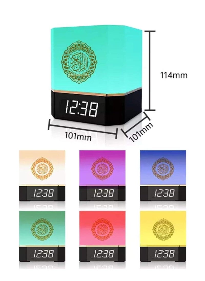 JAJEEK Full Quran Speaker with Lamp & Clock – 14 Language Translations, 18 Reciters, Azan Settings & Mobile App Control – Ideal Islamic Gift for All Ages by Maga Zone – Black - Image 4